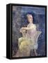 Italy, Naples, Naples Museum, Stabiae, Villa of Arianne, Triclinium 5, A Woman Sitting-Samuel Magal-Framed Stretched Canvas