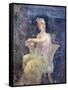 Italy, Naples, Naples Museum, Stabiae, Villa of Arianne, Triclinium 5, A Woman Sitting-Samuel Magal-Framed Stretched Canvas