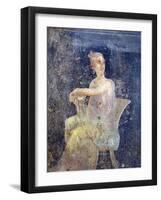 Italy, Naples, Naples Museum, Stabiae, Villa of Arianne, Triclinium 5, A Woman Sitting-Samuel Magal-Framed Photographic Print