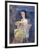 Italy, Naples, Naples Museum, Stabiae, Villa of Arianne, Triclinium 5, A Woman Sitting-Samuel Magal-Framed Photographic Print