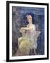 Italy, Naples, Naples Museum, Stabiae, Villa of Arianne, Triclinium 5, A Woman Sitting-Samuel Magal-Framed Photographic Print