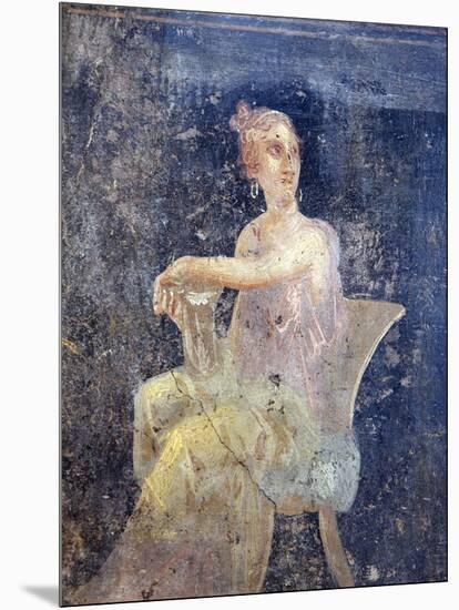 Italy, Naples, Naples Museum, Stabiae, Villa of Arianne, Triclinium 5, A Woman Sitting-Samuel Magal-Mounted Photographic Print