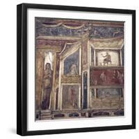 Italy, Naples, Naples National Archeological Museum, from Boscoreale, Theatrical Decoration-Samuel Magal-Framed Photographic Print