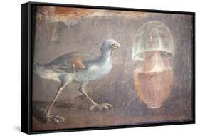 Italy, Naples, Naples National Archeological Museum, from Herculaneum, Still-life with Chicken-Samuel Magal-Framed Stretched Canvas