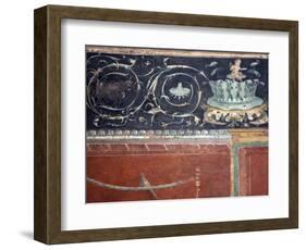 Italy, Naples, Naples National Archeological Museum, from Pompeii, Frieze with Drawing Branch-Samuel Magal-Framed Photographic Print