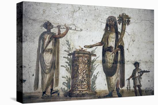 Italy, Naples, Naples National Archeological Museum, from Pompeii, VII 203, Lari and Snakes-Samuel Magal-Stretched Canvas