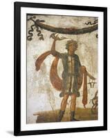 Italy, Naples, Naples National Archeological Museum, from Pompeii, VII 203, Lari and Snakes-Samuel Magal-Framed Photographic Print