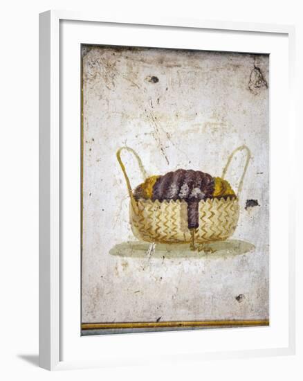 Italy, Naples, Naples National Archeological Museum, from the Villa of Arianna in Stabiae, Basket-Samuel Magal-Framed Photographic Print