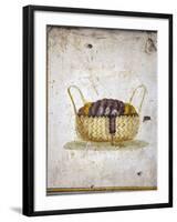 Italy, Naples, Naples National Archeological Museum, from the Villa of Arianna in Stabiae, Basket-Samuel Magal-Framed Photographic Print