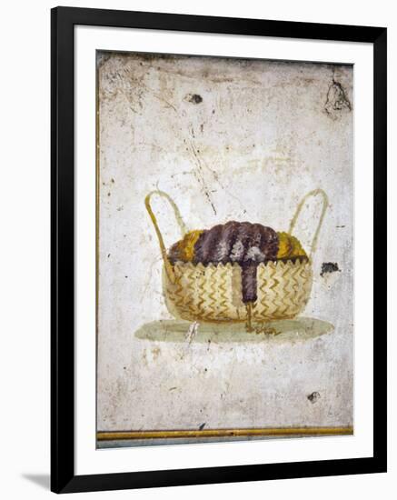 Italy, Naples, Naples National Archeological Museum, from the Villa of Arianna in Stabiae, Basket-Samuel Magal-Framed Photographic Print