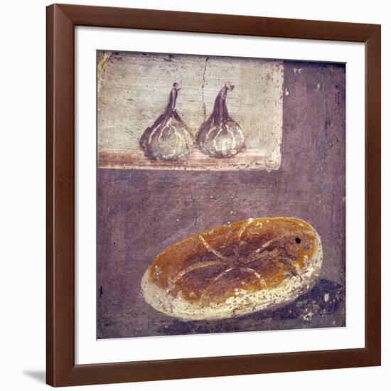 Italy, Naples, Naples National Archeological Museum, Herculaneum, Still Life with Bread and Figs-Samuel Magal-Framed Photographic Print