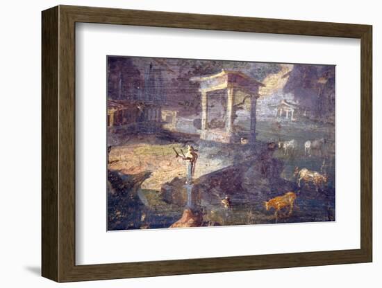 Italy, Naples, Naples National Archeological Museum, Landscape with Animals to Pasture-Samuel Magal-Framed Photographic Print