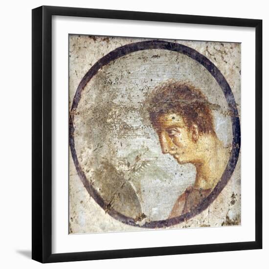 Italy, Naples, Naples National Archeological Museum, Medallion with a Man's Portrait-Samuel Magal-Framed Photographic Print