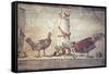 Italy, Naples, Naples National Archeological Museum, Rooster and Hen-Samuel Magal-Framed Stretched Canvas