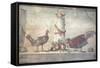 Italy, Naples, Naples National Archeological Museum, Rooster and Hen-Samuel Magal-Framed Stretched Canvas