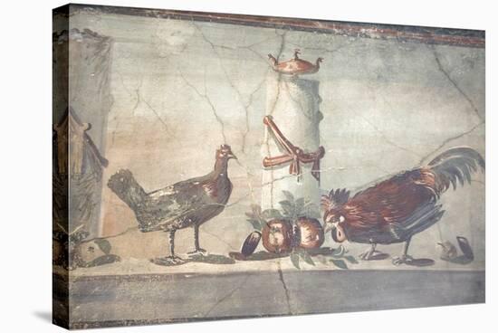 Italy, Naples, Naples National Archeological Museum, Rooster and Hen-Samuel Magal-Stretched Canvas