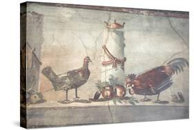 Italy, Naples, Naples National Archeological Museum, Rooster and Hen-Samuel Magal-Stretched Canvas