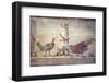 Italy, Naples, Naples National Archeological Museum, Rooster and Hen-Samuel Magal-Framed Photographic Print