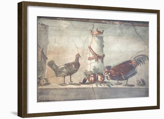 Italy, Naples, Naples National Archeological Museum, Rooster and Hen-Samuel Magal-Framed Photographic Print