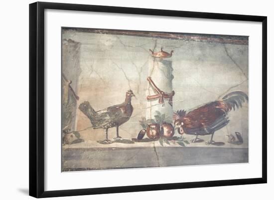 Italy, Naples, Naples National Archeological Museum, Rooster and Hen-Samuel Magal-Framed Photographic Print
