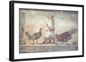 Italy, Naples, Naples National Archeological Museum, Rooster and Hen-Samuel Magal-Framed Photographic Print