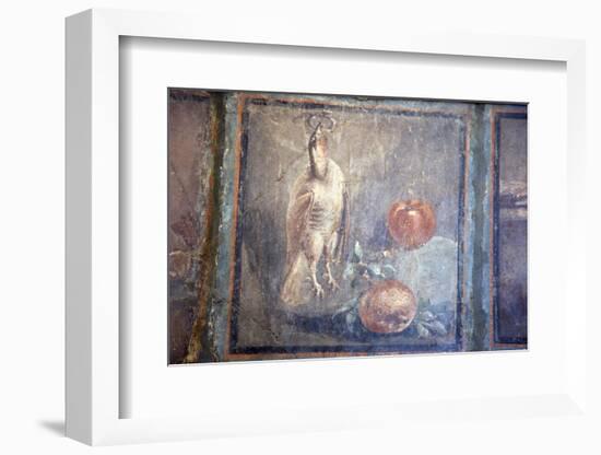 Italy, Naples, Naples National Archeological Museum, Still life with Bird and Pomegranates-Samuel Magal-Framed Photographic Print