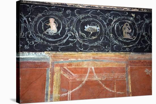Italy, Naples National Archeological Museum, from Pompeii, Isis Temple, Portico, Decoration-Samuel Magal-Stretched Canvas