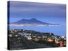 Italy, Naples, View of Naples, Posillipo Town and Mt. Vesuvius-Michele Falzone-Stretched Canvas