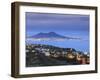 Italy, Naples, View of Naples, Posillipo Town and Mt. Vesuvius-Michele Falzone-Framed Photographic Print