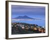 Italy, Naples, View of Naples, Posillipo Town and Mt. Vesuvius-Michele Falzone-Framed Photographic Print