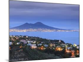 Italy, Naples, View of Naples, Posillipo Town and Mt. Vesuvius-Michele Falzone-Mounted Photographic Print