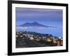 Italy, Naples, View of Naples, Posillipo Town and Mt. Vesuvius-Michele Falzone-Framed Photographic Print