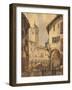 Italy, Novara, Piazza Delle Erbe (Market Square) by Steffanoni, Colored-null-Framed Giclee Print