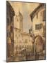 Italy, Novara, Piazza Delle Erbe (Market Square) by Steffanoni, Colored-null-Mounted Giclee Print