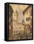 Italy, Novara, Piazza Delle Erbe (Market Square) by Steffanoni, Colored-null-Framed Stretched Canvas