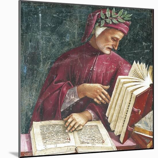 Italy, Orvieto, Cathedral, Chapel of the Madonna Di San Brizio, Portrait of Dante Alighieri-null-Mounted Giclee Print