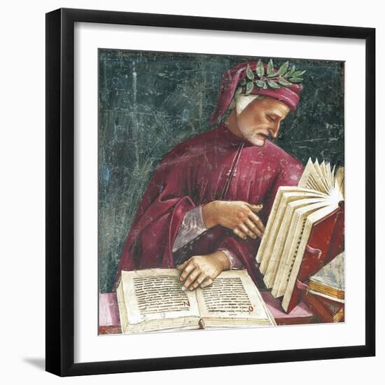 Italy, Orvieto, Cathedral, Chapel of the Madonna Di San Brizio, Portrait of Dante Alighieri-null-Framed Premium Giclee Print