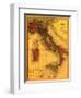 Italy - Panoramic Map-Lantern Press-Framed Art Print