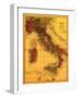 Italy - Panoramic Map-Lantern Press-Framed Art Print