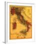 Italy - Panoramic Map-Lantern Press-Framed Art Print