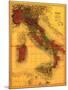 Italy - Panoramic Map-Lantern Press-Mounted Art Print