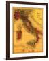 Italy - Panoramic Map-Lantern Press-Framed Art Print