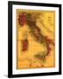 Italy - Panoramic Map-Lantern Press-Framed Art Print