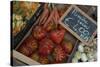 Italy, Piedmont, Alba, ripe tomatoes in an outdoor market-Alan Klehr-Stretched Canvas