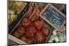 Italy, Piedmont, Alba, ripe tomatoes in an outdoor market-Alan Klehr-Mounted Photographic Print