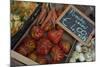 Italy, Piedmont, Alba, ripe tomatoes in an outdoor market-Alan Klehr-Mounted Photographic Print