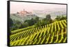 Italy, Piedmont,Cuneo district, Langhe, Castiglione Falletto, the vineyards and the castle of Casti-ClickAlps-Framed Stretched Canvas