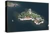 Italy, Piedmont Region, Lake Maggiore, Aerial View of Castle of Cannero Riviera-null-Stretched Canvas