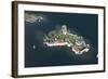 Italy, Piedmont Region, Lake Maggiore, Aerial View of Castle of Cannero Riviera-null-Framed Giclee Print