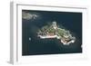 Italy, Piedmont Region, Lake Maggiore, Aerial View of Castle of Cannero Riviera-null-Framed Giclee Print